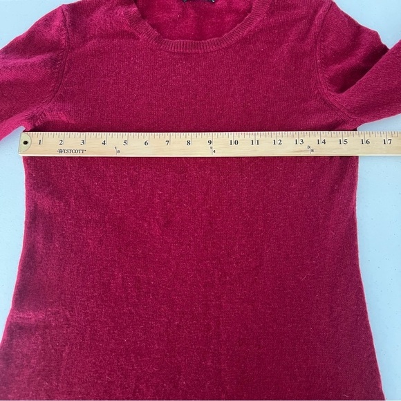 Philosophy Dane Lewis Deep Red 100% Cashmere Crew Neck Sweater Sz M - Picture 14 of 16